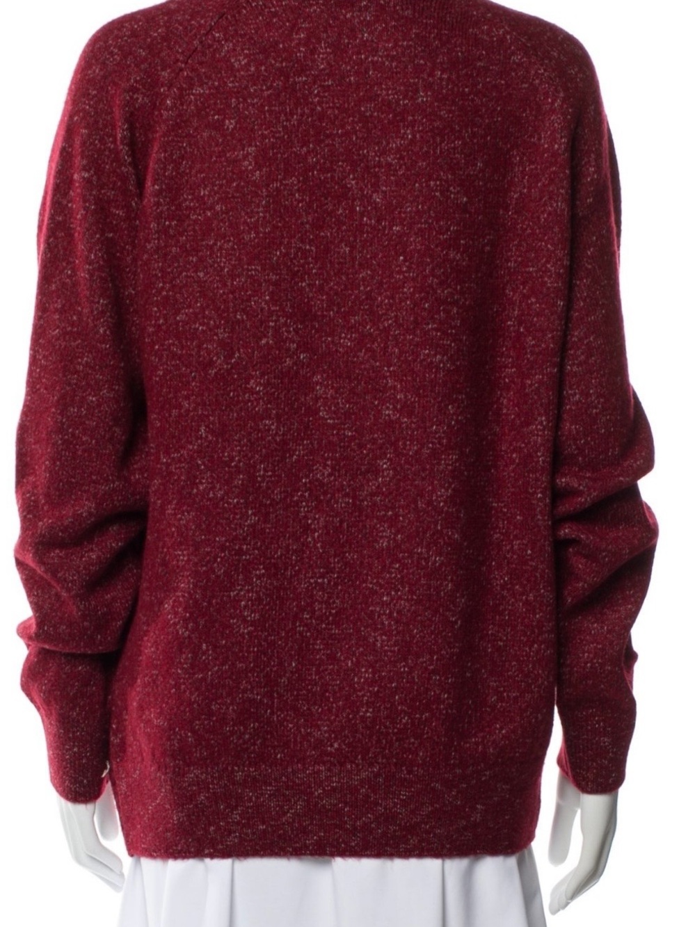 Roberto Cavalli Burgundy Crewneck Sweater with Black Logo - Picture 3 of 3